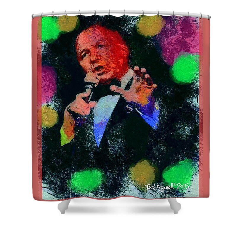 Art Shower Curtain featuring the painting My Way by Ted Azriel