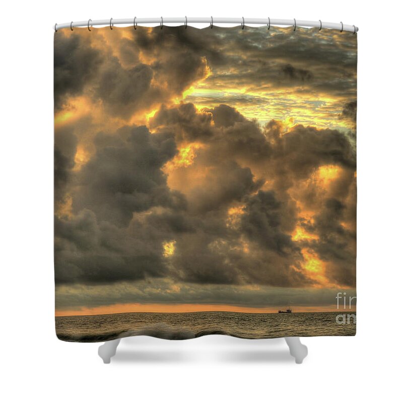 Sunrise Shower Curtain featuring the photograph Myrtle Beach Seascape by Jeff Breiman