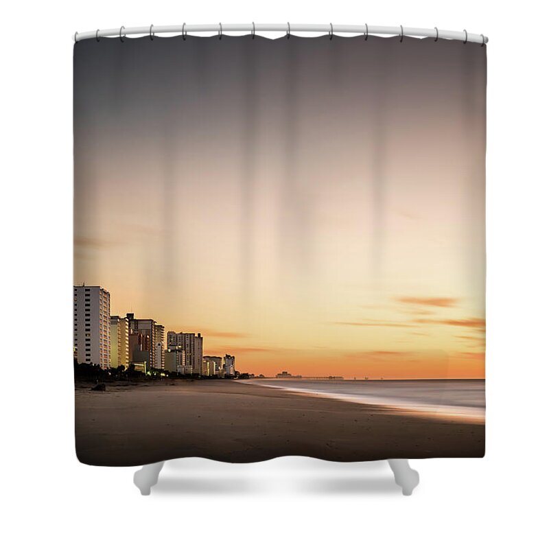 Myrtle Beach Shower Curtain featuring the photograph Myrtle Beach Sunrise by Ivo Kerssemakers