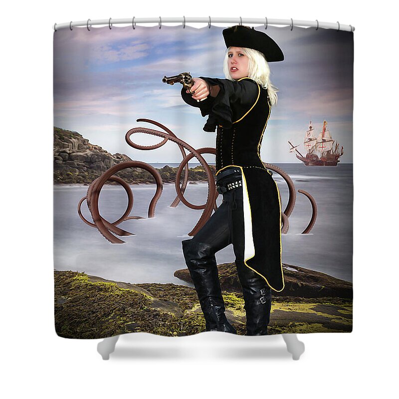 Mysterious Shower Curtain featuring the photograph Mysterious Island by Jon Volden