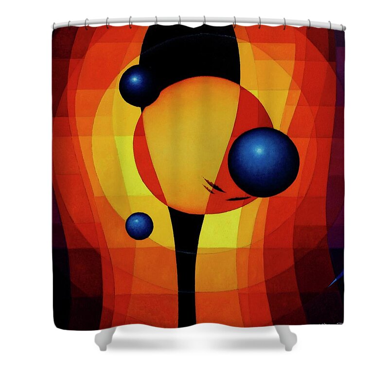 #abstract Shower Curtain featuring the painting Mysterium by Alberto DAssumpcao