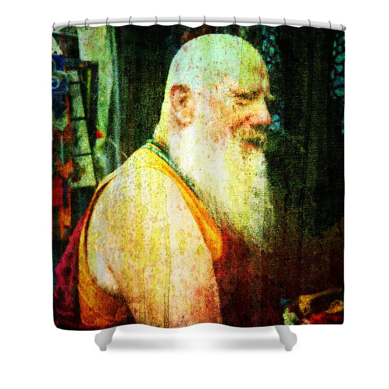 Man Shower Curtain featuring the photograph Mystery Man by Dorian Hill
