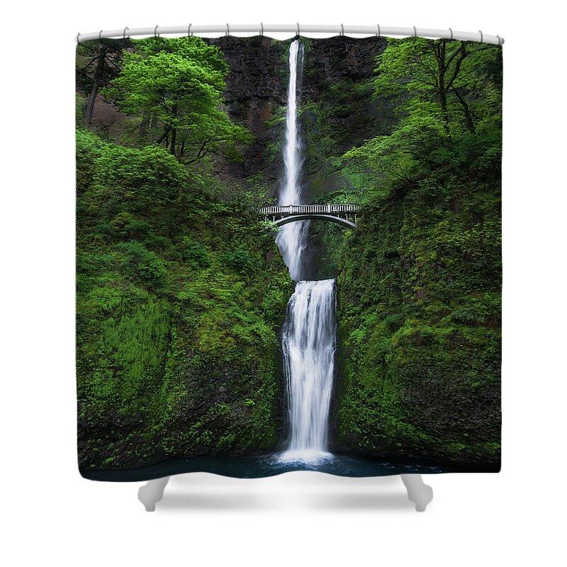 National Park Shower Curtain featuring the photograph Mystic Falls by Larry Marshall