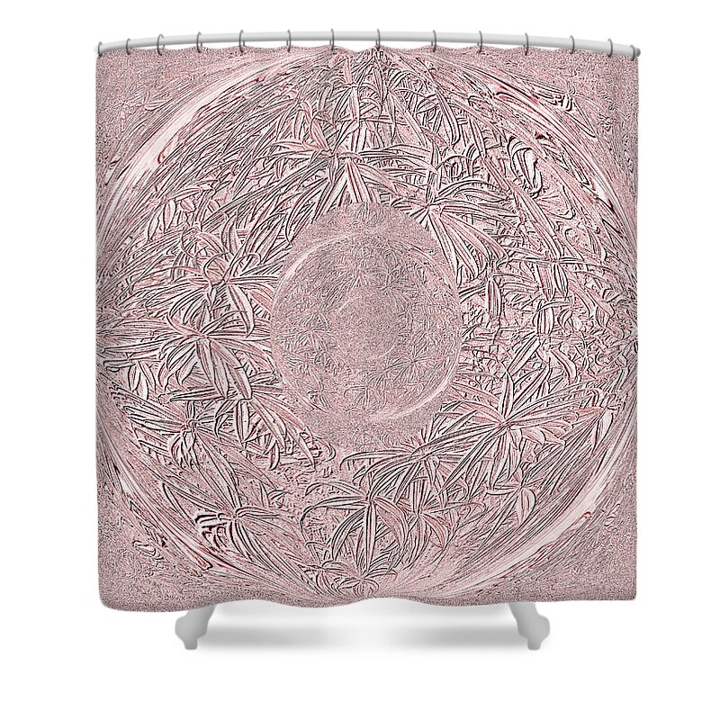Art Shower Curtain featuring the digital art Mystic Pink. Art by Oksana Semenchenko