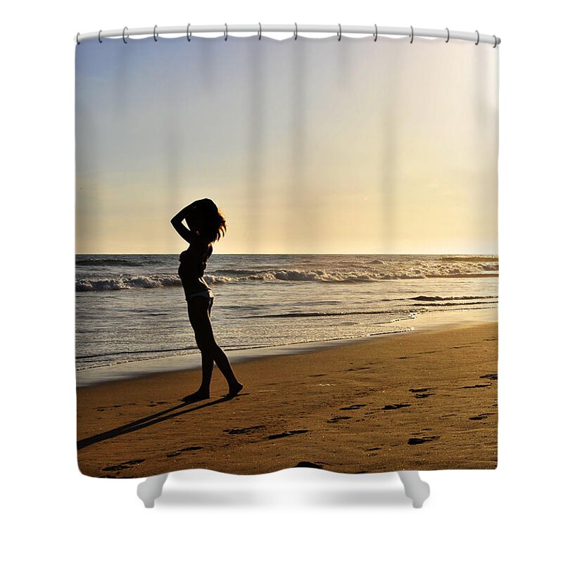 Glamour Photographs Shower Curtain featuring the photograph Mystic sunset by Robert WK Clark