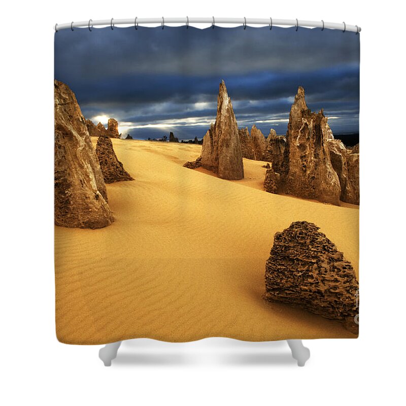 Nambung Shower Curtain featuring the photograph Nambung Desert Australia 4 by Bob Christopher