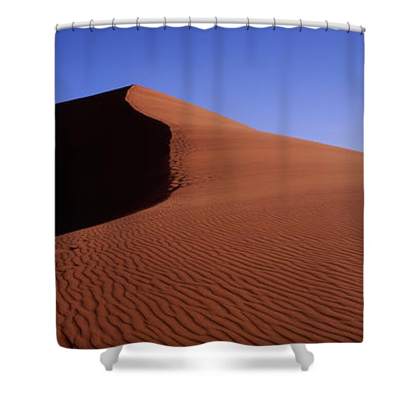 Ripples Shower Curtain featuring the photograph Namib Sand Dune panorama by Warren Photographic