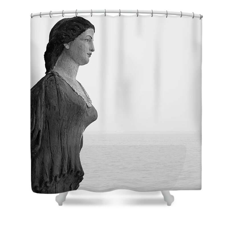 Nantucket Shower Curtain featuring the photograph Nantucket Figurehead by Charles Harden