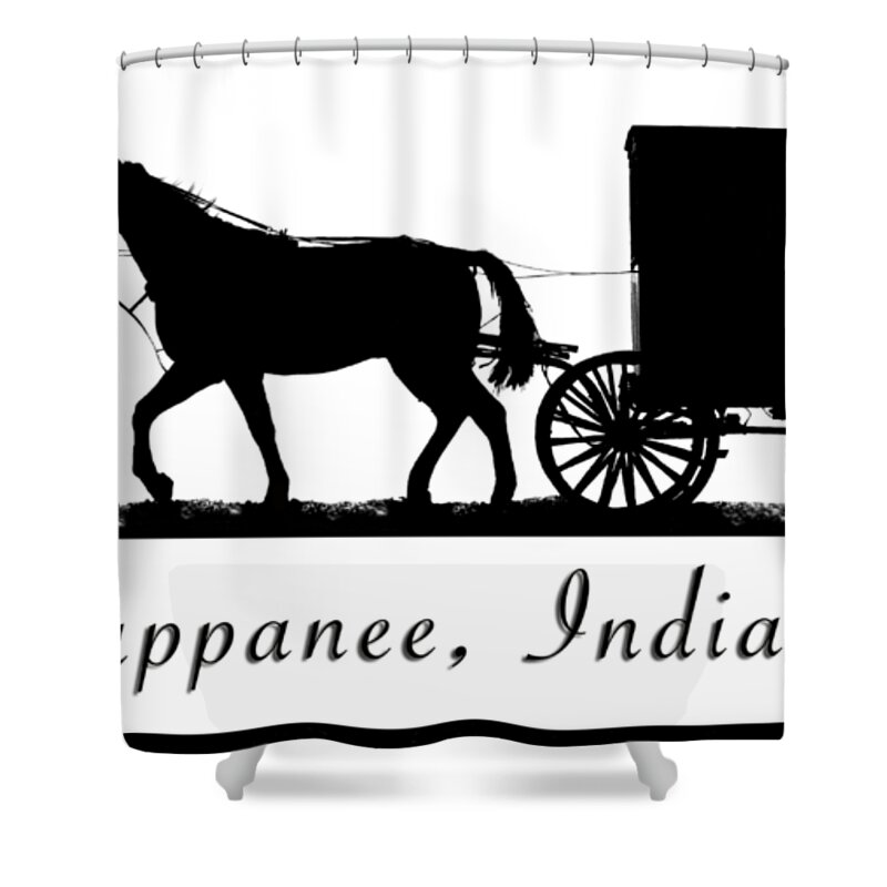 Nappanee Shower Curtain featuring the photograph Nappanee Horse and Buggy by David Arment