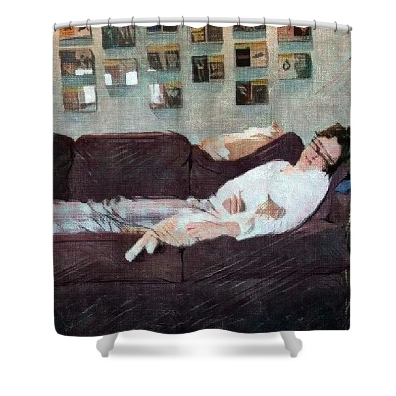 Photography Shower Curtain featuring the photograph Naptime with the Boys by Kathie Chicoine
