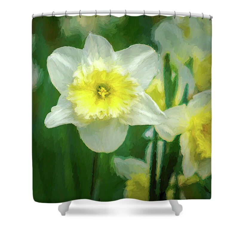 Narcissus Shower Curtain featuring the photograph Narcissus by James Barber