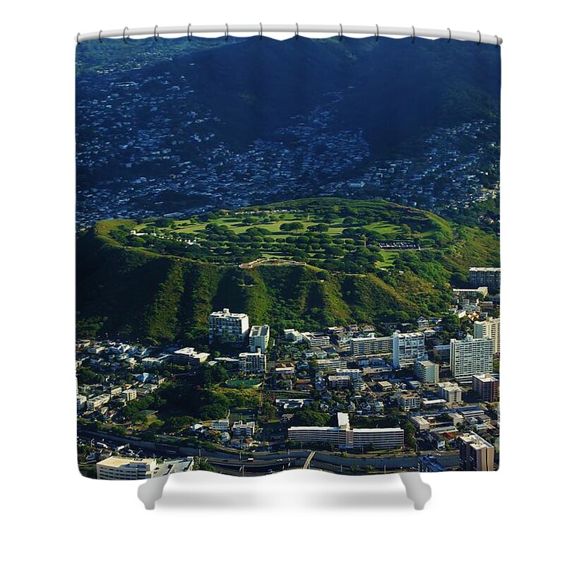 National Memorial Cemetery Of The Pacific Shower Curtain featuring the photograph National Memorial Cemetery of the Pacific by Craig Wood