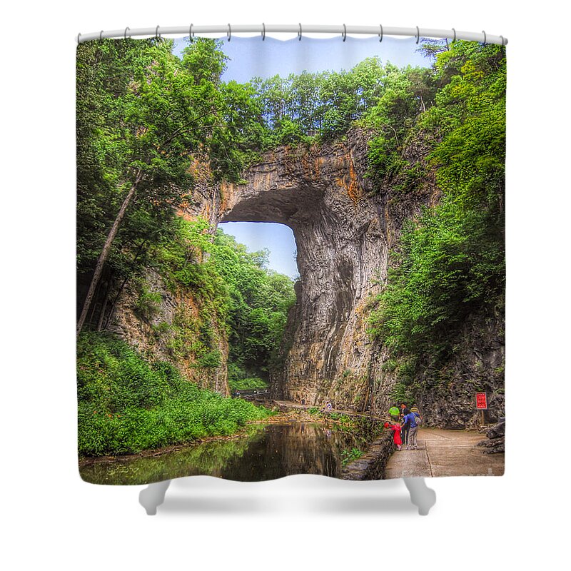 Natural Bridge Shower Curtain featuring the photograph Natural Bridge - Virginia Landmark by Kerri Farley