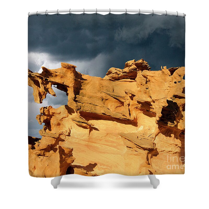 Hoodoo Shower Curtain featuring the photograph Nature's Artistry Nevada 3 by Bob Christopher