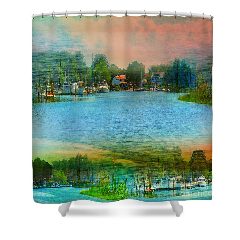 Trees Shower Curtain featuring the photograph Nature's Magical Sunsets by Judy Palkimas
