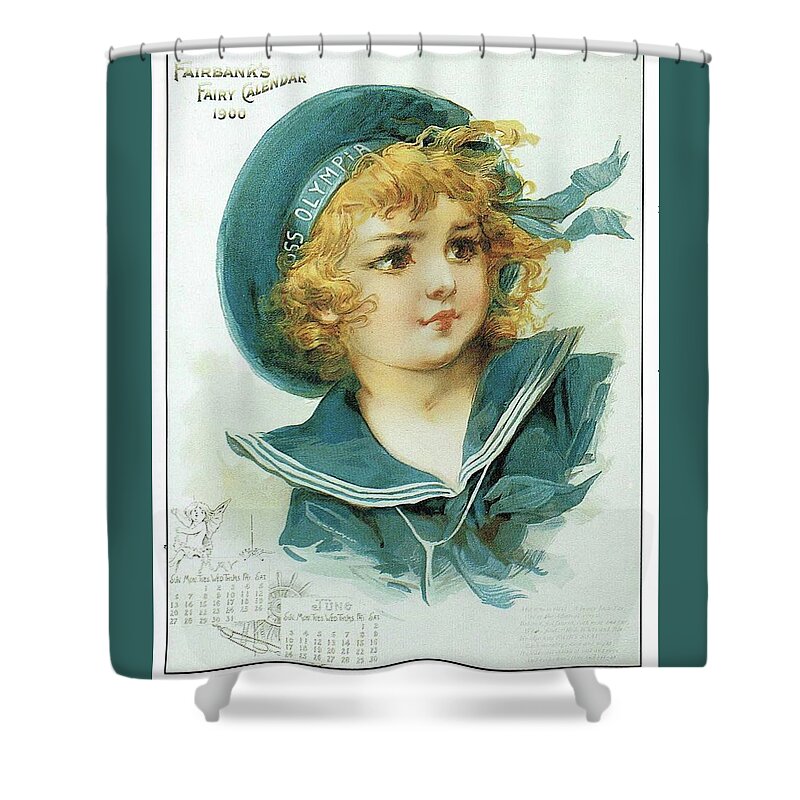 Frances Brundage Shower Curtain featuring the painting Navy Crewman by Reynold Jay