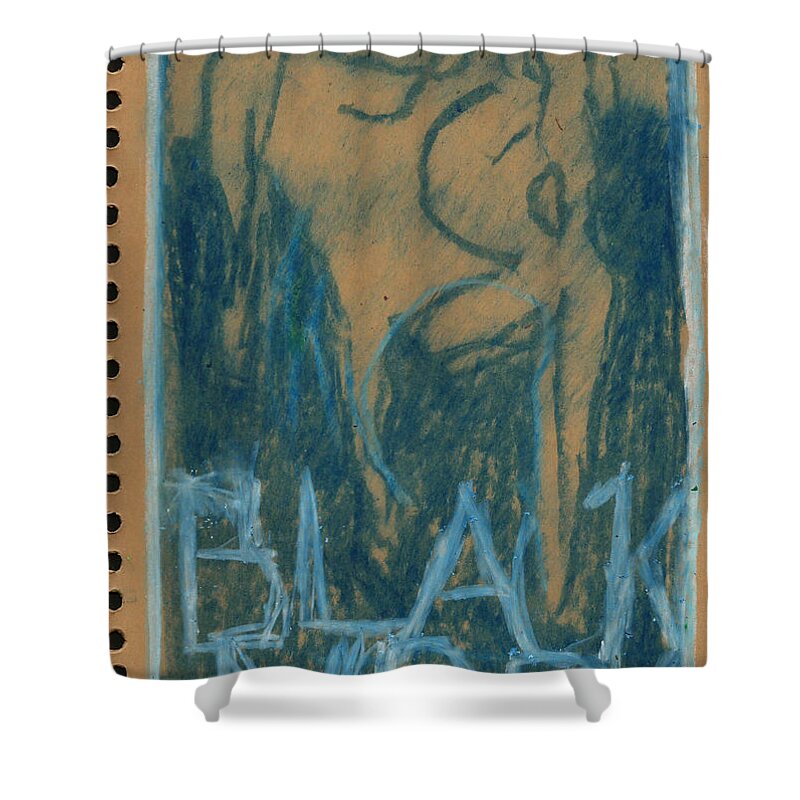 Sketch Shower Curtain featuring the drawing Nb1 P79 by Edgeworth Johnstone