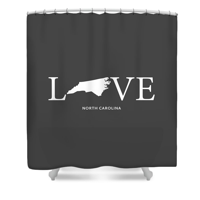 North Carolina Shower Curtain featuring the mixed media NC Love by Nancy Ingersoll