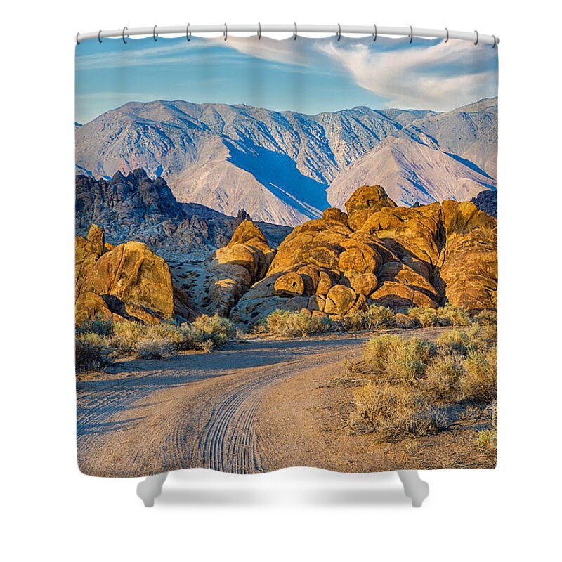Alabama Hills Shower Curtain featuring the photograph Near Sunset In The Alabama Hills by Mimi Ditchie