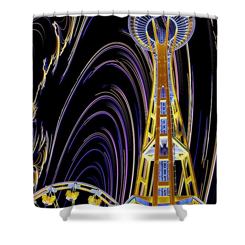 Seattle Shower Curtain featuring the photograph Needle And The Firefly by Tim Allen