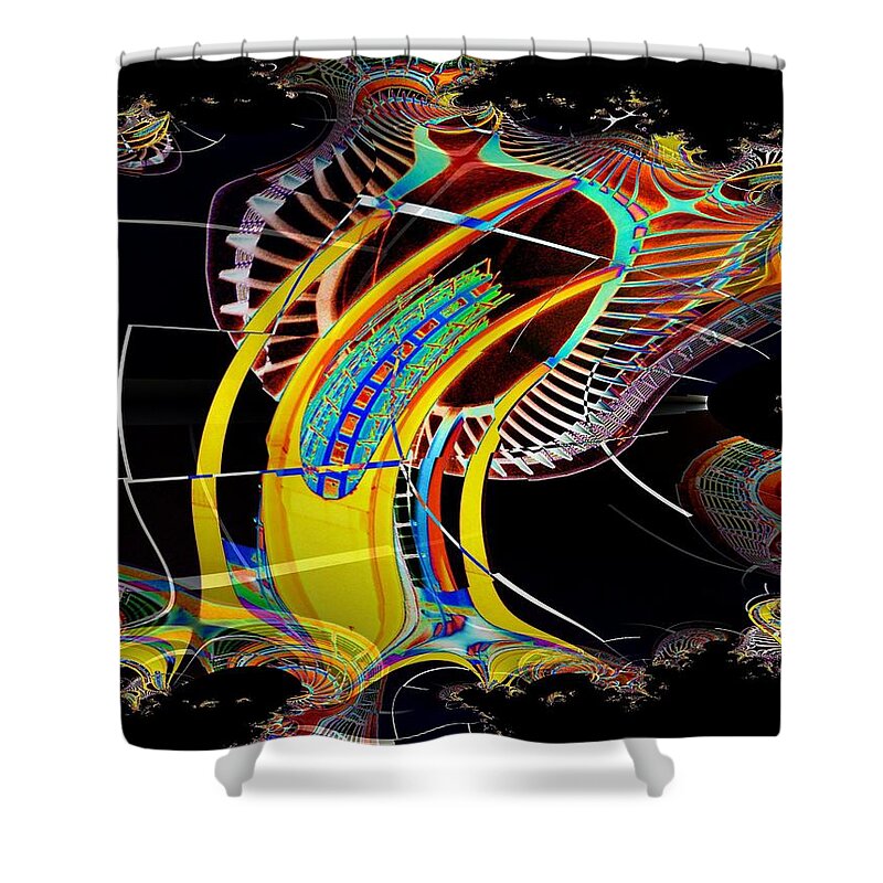 Seattle Shower Curtain featuring the photograph Needle in Fractal 4 by Tim Allen