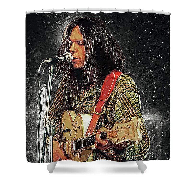 Neil Young Shower Curtains