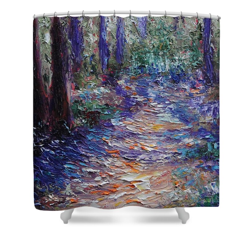 Nelder Grove Shower Curtain featuring the painting Nelder Grove by Shannon Grissom