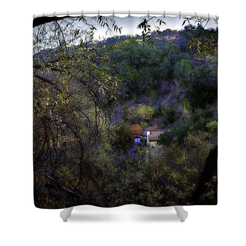 Landscape Shower Curtain featuring the photograph Nestled In Nature by Joseph Hollingsworth