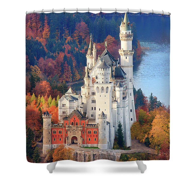 Germany Shower Curtain featuring the photograph Neuschwanstein - Germany by Henk Meijer Photography