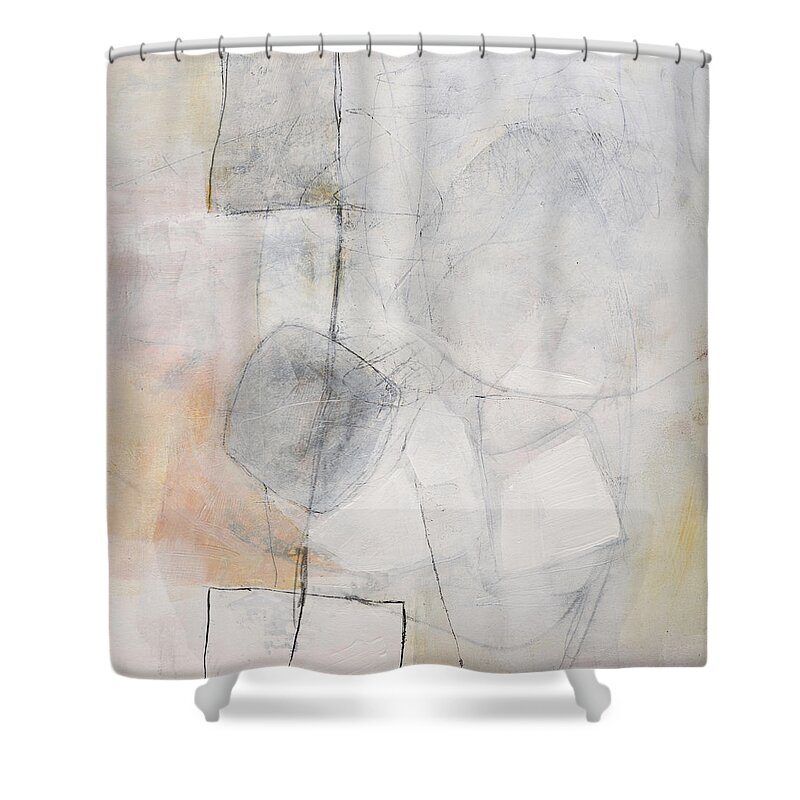 Jane Davies Shower Curtain featuring the painting Neutral 9 by Jane Davies