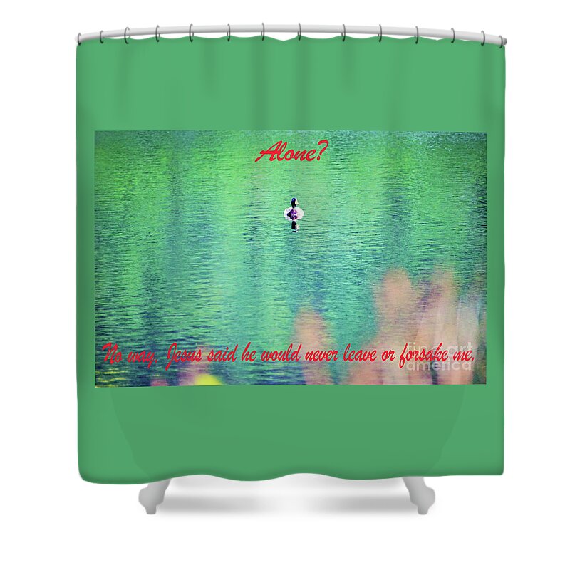 Christian Shower Curtain featuring the photograph Never Alone by Merle Grenz