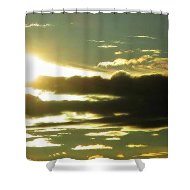Gold Shower Curtain featuring the photograph New day by Martin Cline