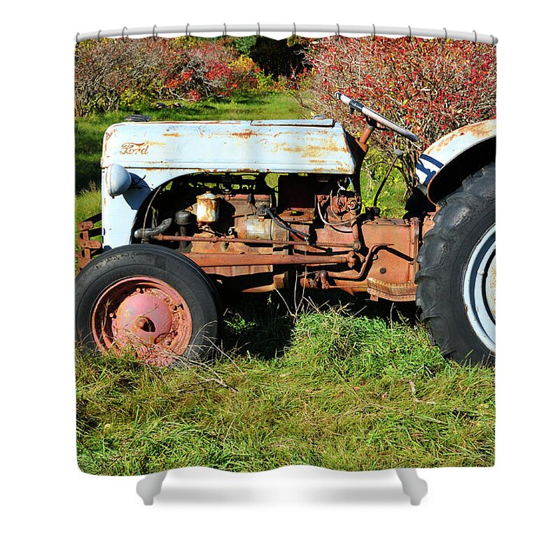 Tractor Shower Curtain featuring the photograph New England Ford by Luke Moore