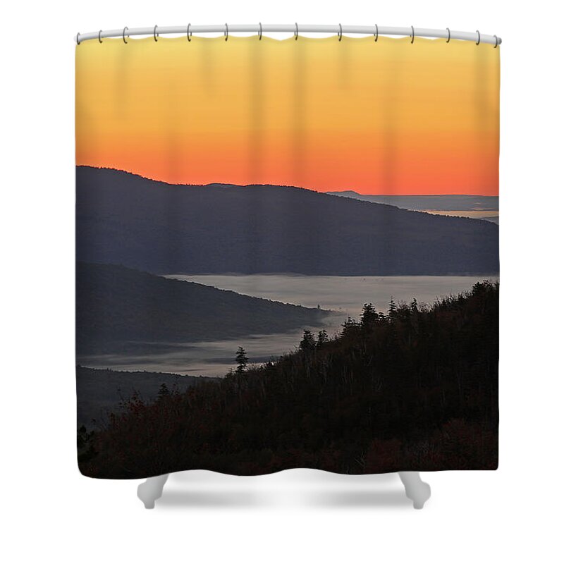 White Mountains Shower Curtain featuring the photograph New Hampshire White Mountains Sunrise by Juergen Roth