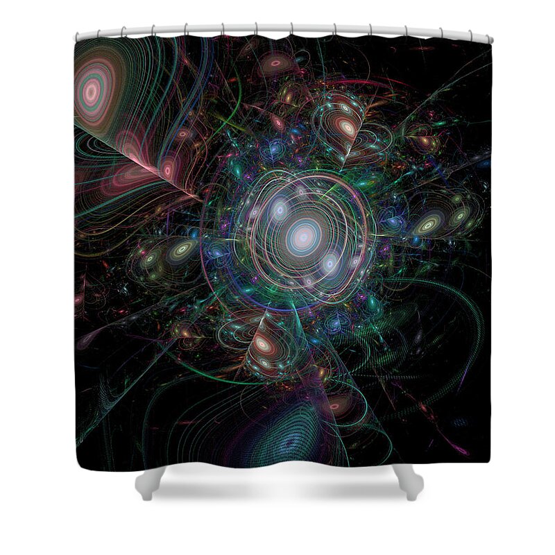 3-d Fractal Shower Curtain featuring the photograph New Planets 4 by Ronda Broatch
