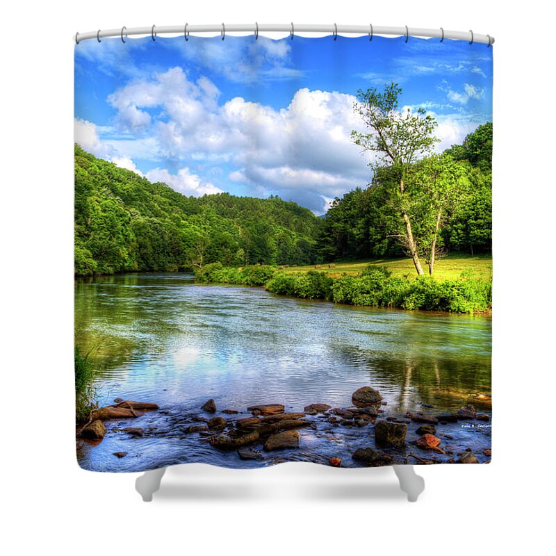 New River Shower Curtain featuring the photograph New River Summer by Dale R Carlson