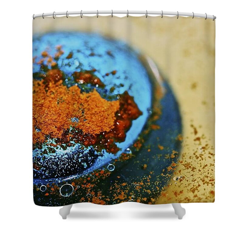 Abstract Shower Curtain featuring the photograph Orange by Amber Abbott