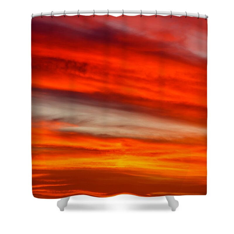 Sunset Shower Curtain featuring the photograph New Year Cloud by Robert Caddy