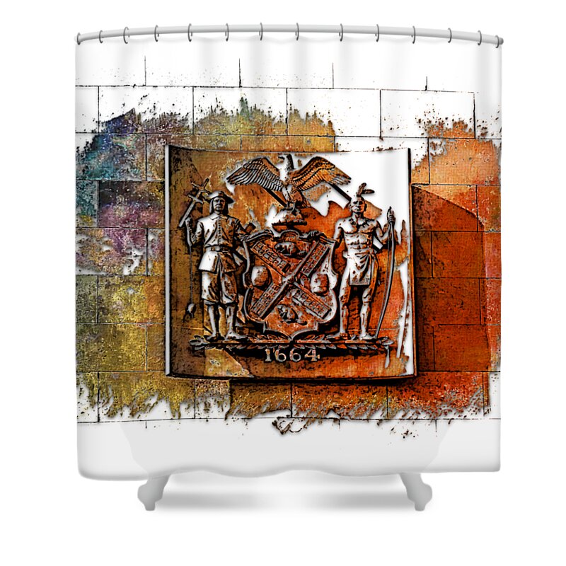 Earthy Shower Curtain featuring the photograph New York 1664 Earthy Rainbow 3 Dimensional by DiDesigns Graphics
