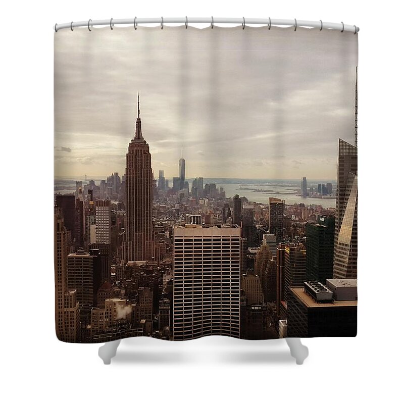 Nyc Shower Curtain featuring the photograph New York City Skyline by Lush Life Travel