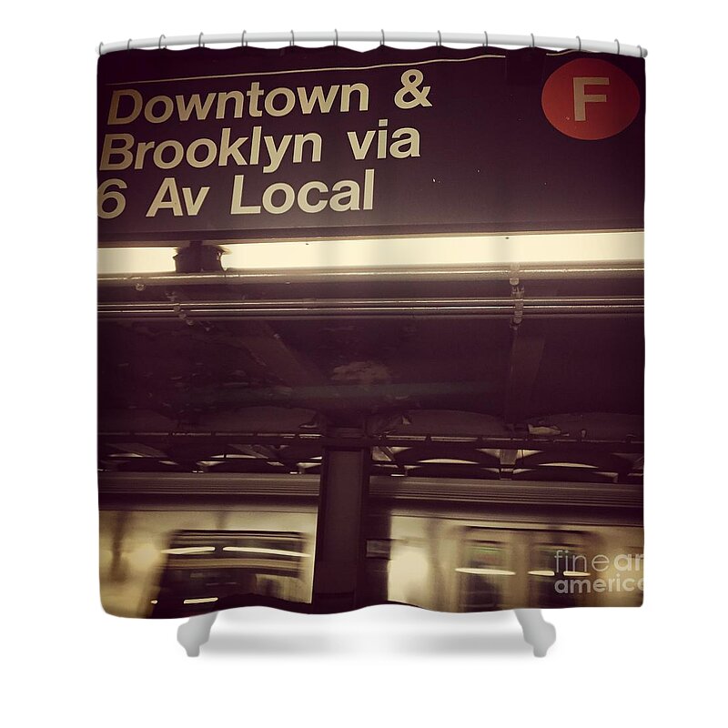 Subway Shower Curtain featuring the photograph New York City Subway by CAC Graphics
