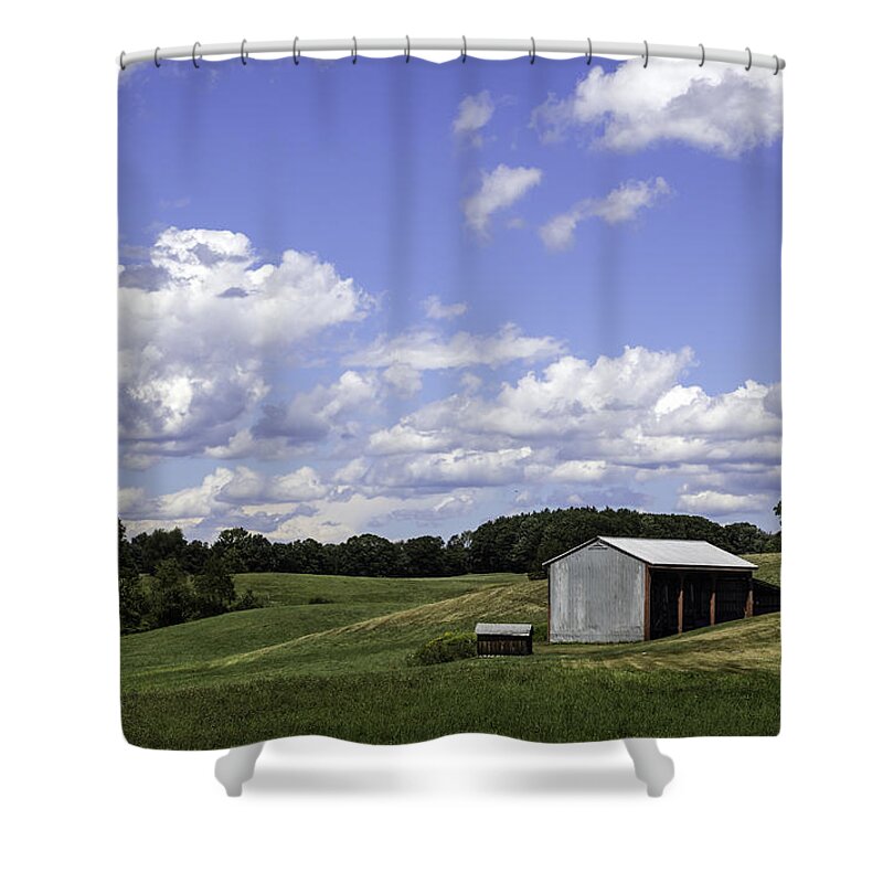 New Hampshire Shower Curtain featuring the photograph NH Farm Scene by Betty Denise