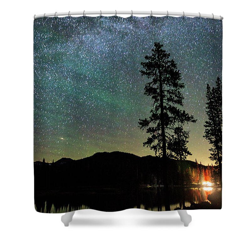 Night Shower Curtain featuring the photograph Night at Sparks Lake by Cat Connor