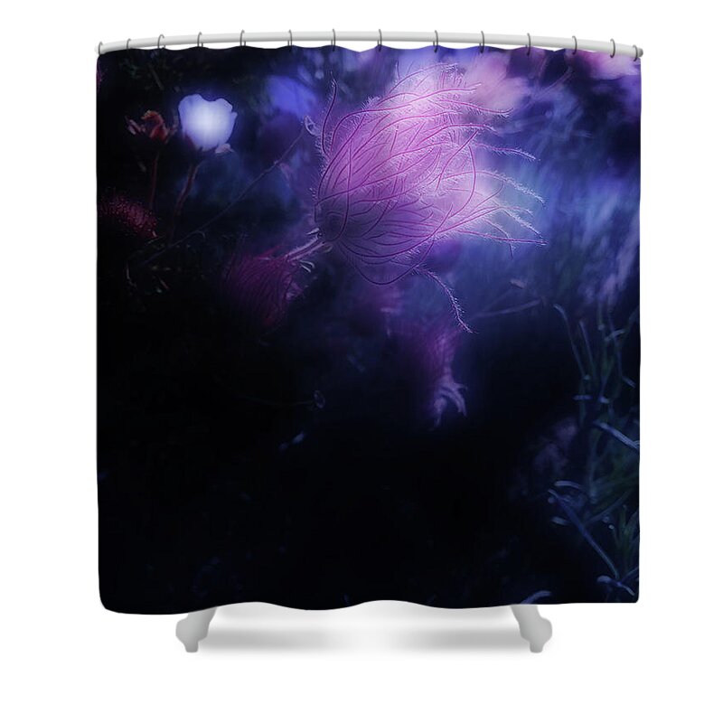 Image Created On Instagram Via @kmessmer53 Shower Curtain featuring the photograph Night Bloom by Kathleen Messmer