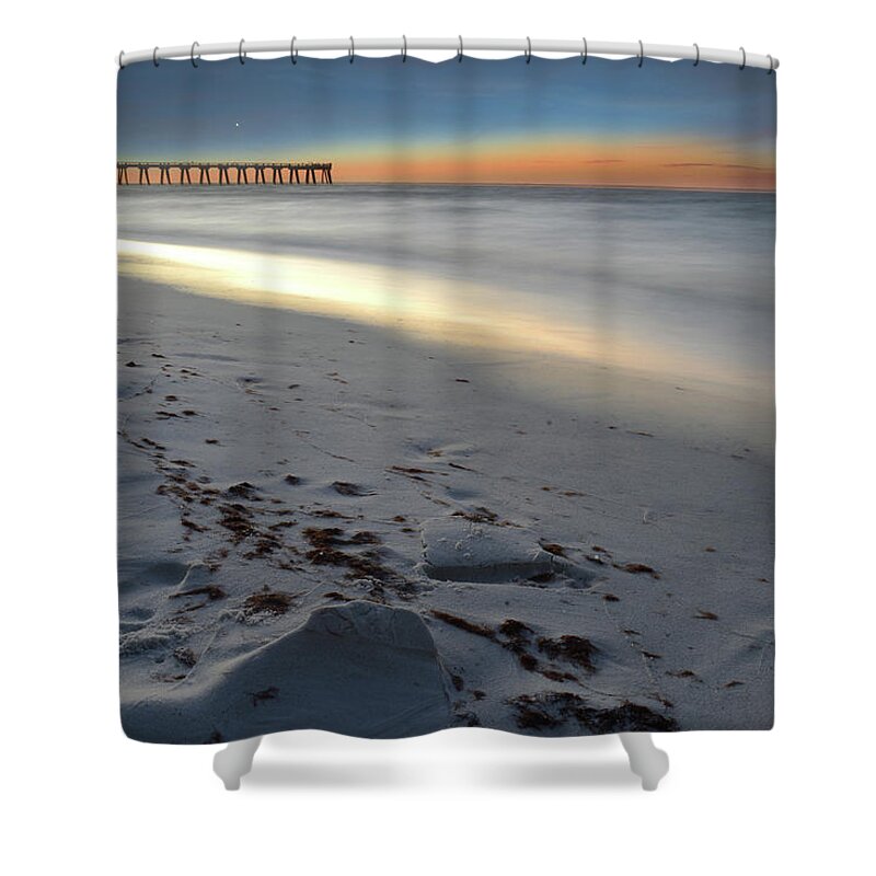 Beach Shower Curtain featuring the photograph Night Draws Near by Renee Hardison