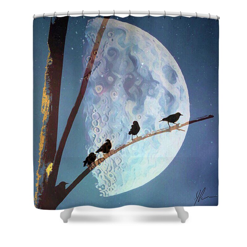 Birds Shower Curtain featuring the photograph Night by Jackson Pearson