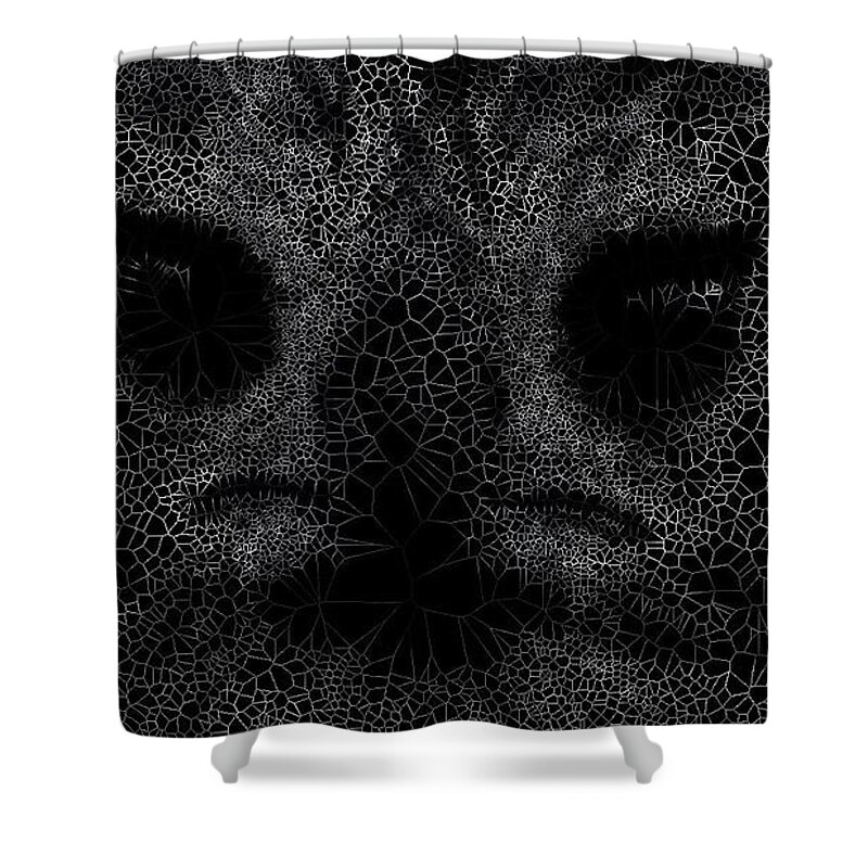 Vorotrans Shower Curtain featuring the digital art Night night by Stephane Poirier