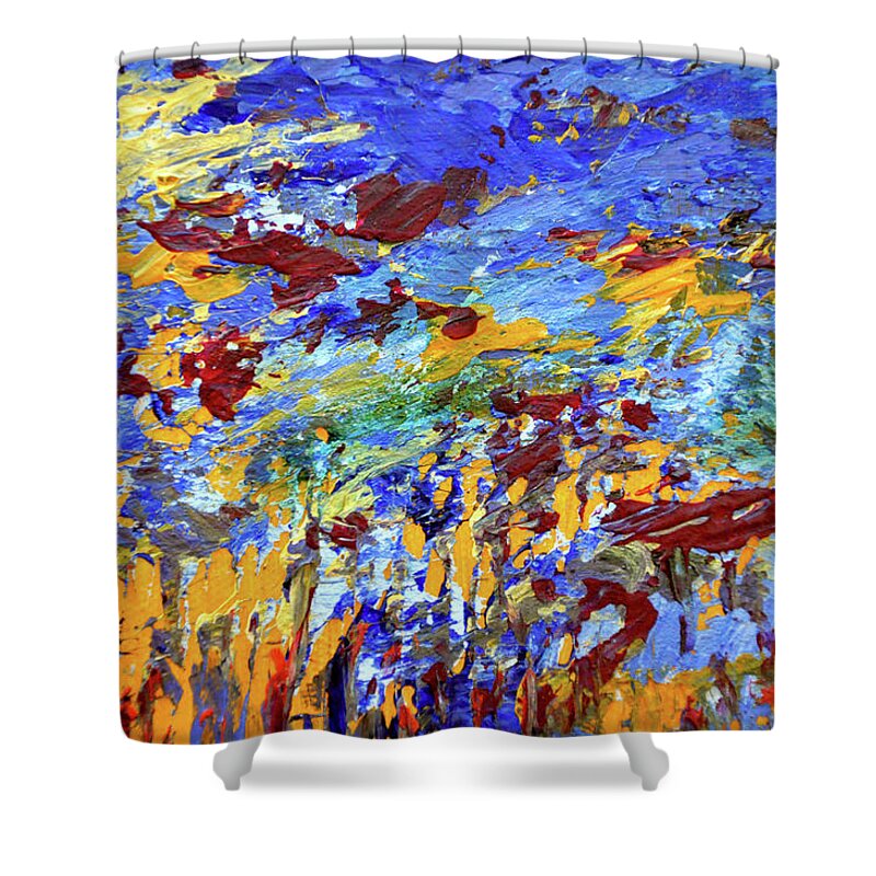 Sea Shower Curtain featuring the painting Night Sea Scape by Tracie L Hawkins