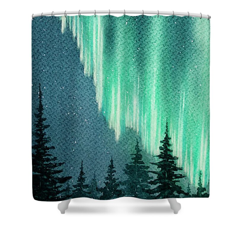 Night Shower Curtain featuring the painting Night Sky No.2 by Rebecca Davis