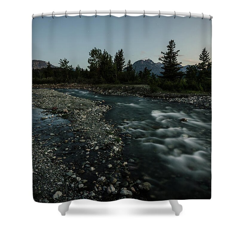 Glacier Shower Curtain featuring the photograph Nightfall in Montana by Margaret Pitcher